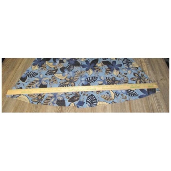 Coldwater Creek Blue Floral Button Up Cross Back Maxi Dress Size 12 Linen Rayon - Picture 11 of 12